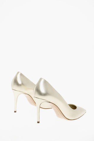 Metallic effect Leather Pumps