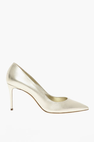 Metallic effect Leather Pumps