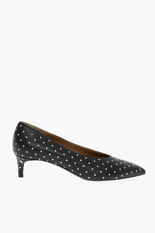 Studded Hammered Leather Pumps Heel 5,5 cm