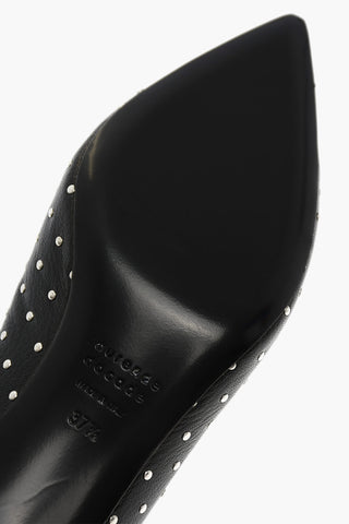 Studded Hammered Leather Pumps Heel 5,5 cm