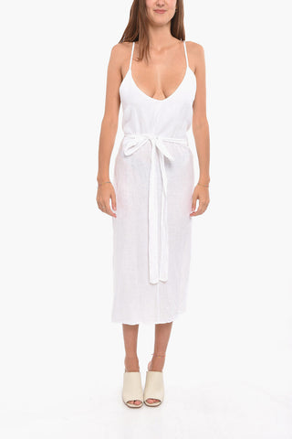 Linen ADELLE Dress with Slits on the Hem