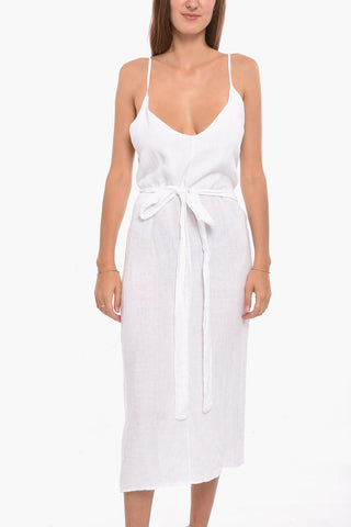 Linen ADELLE Dress with Slits on the Hem