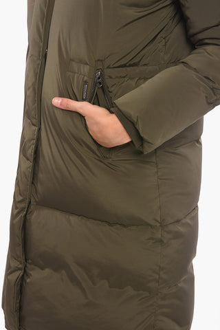 Piumino ESTER oversize con rifinitura in vera pelliccia
