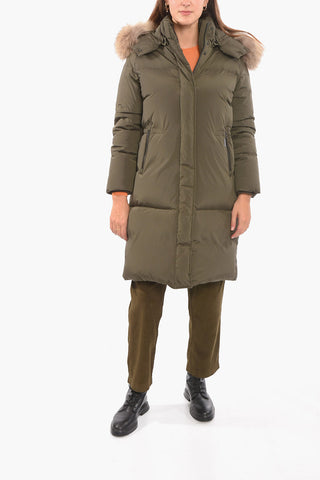 Piumino ESTER oversize con rifinitura in vera pelliccia