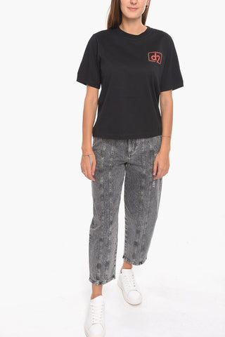 Crewneck T-shirt with Logo Print