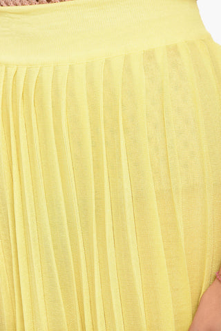 Gonna Plisse' In Maglia con Effetto Brillantinato