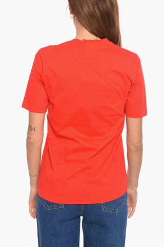 Crewneck CERESIO T-shirt with Logo Print
