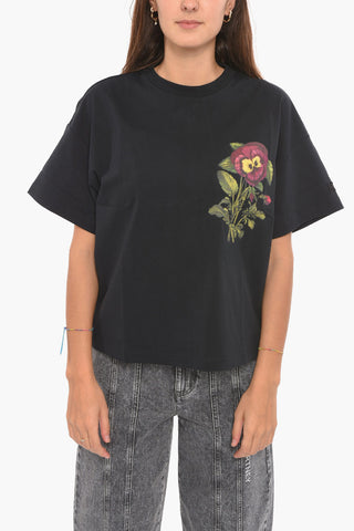 T-shirt Oversized con Stampa Floreale