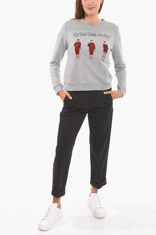 Fleece Jumper with Embroidery