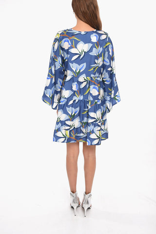 AMELIA Asymmetrical Dress with Floral Print