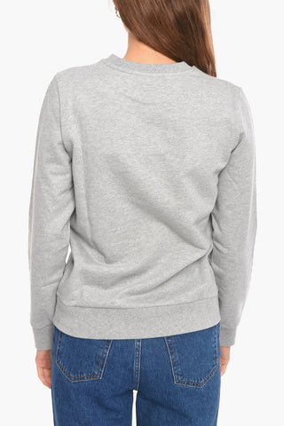 Brushed-cotton Crewneck Sweatshirt with Logo