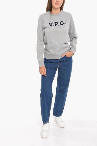 Brushed-cotton Crewneck Sweatshirt with Logo