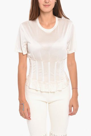 T-shirt In Seta Girocollo