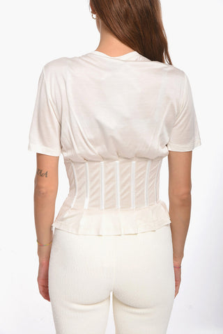 T-shirt In Seta Girocollo