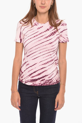 T-shirt A maniche Corte Girocollo Con Stampa Tie dye
