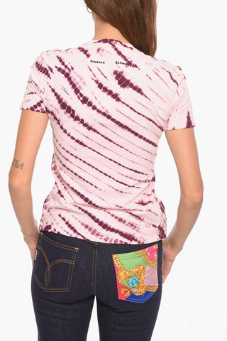 T-shirt A maniche Corte Girocollo Con Stampa Tie dye