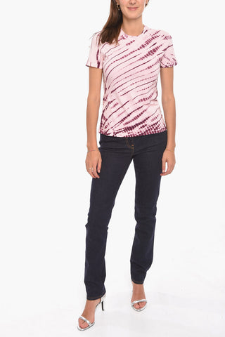 T-shirt A maniche Corte Girocollo Con Stampa Tie dye