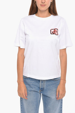 Crewneck T-shirt with Logo Print