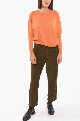 Maglia in Misto Cashmere e Seta a Spalla Scesa