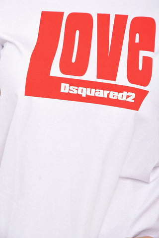 Crewneck T-shirt with LOVE Print