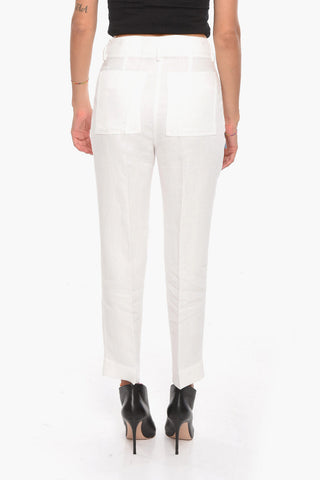 High-Waisted Linen BEST Trousers with Pleats