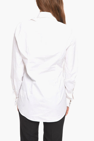 NIGHT Popeline Shirt with Asymmetric Placket