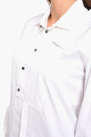 NIGHT Popeline Shirt with Asymmetric Placket