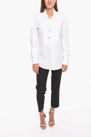 NIGHT Popeline Shirt with Asymmetric Placket