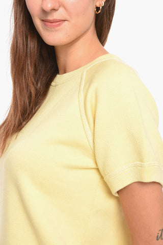 Short-sleeved Sweatshirt with Crewneck