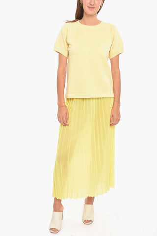 Short-sleeved Sweatshirt with Crewneck