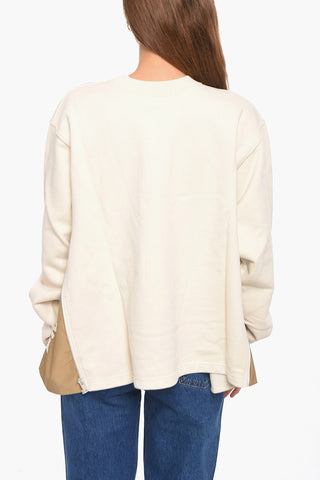 Crewneck Sweatshirt with Side-zip Detailing