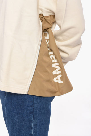 Crewneck Sweatshirt with Side-zip Detailing