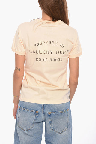 GALLERY DEPT T-shirt with Paint Splatter Motif and Embroidered Logo Lettering