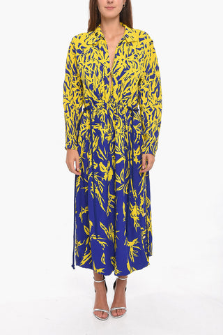 Vestito Maxi A Maniche Lunghe Con Coulisse