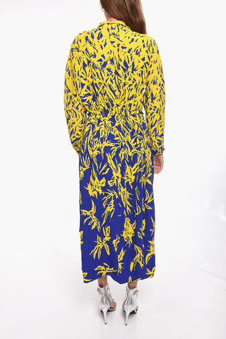 Long Sleeved Maxi Dress With Drawstring