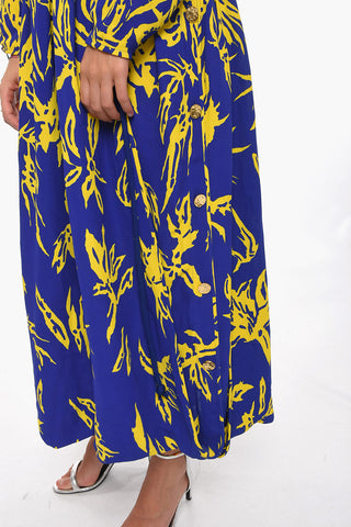 Vestito Maxi A Maniche Lunghe Con Coulisse
