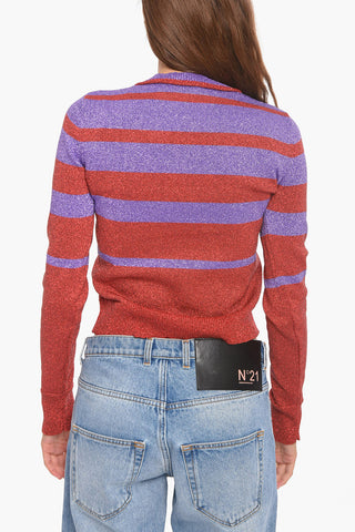 Lurex Sweather with Striped Pattern