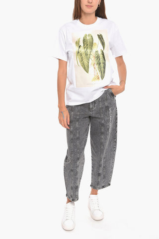 Creewneck Short Sleeved T-shirt With Maxi Patch