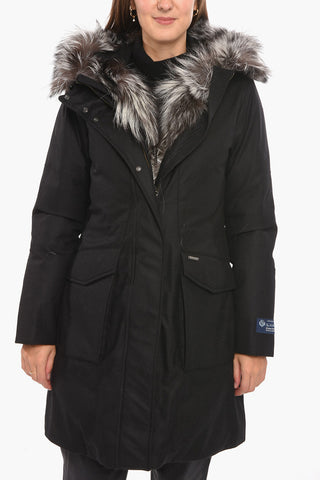 Cashmere Blend MILITARY Parka with Fox Fur