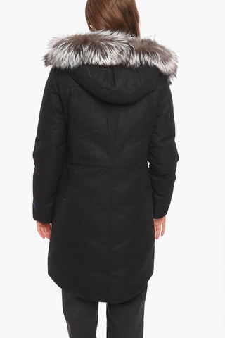 Cashmere Blend MILITARY Parka with Fox Fur
