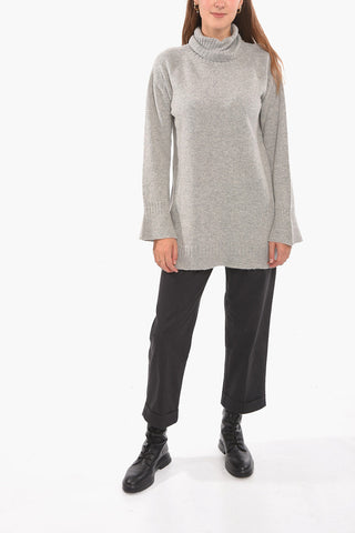 Maglia in Lana di Alpaca a Collo Alto