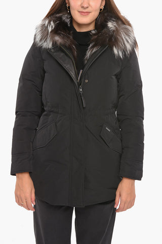 real fur details SOMERSET reversible down jacket