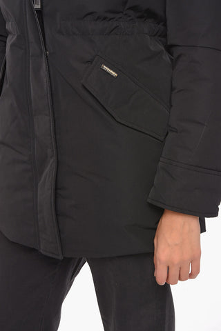 real fur details SOMERSET reversible down jacket