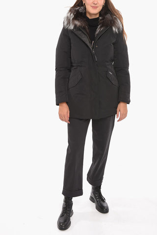 real fur details SOMERSET reversible down jacket