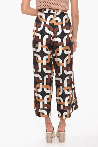 Wide Leg PAGE Trousers with Retró Print