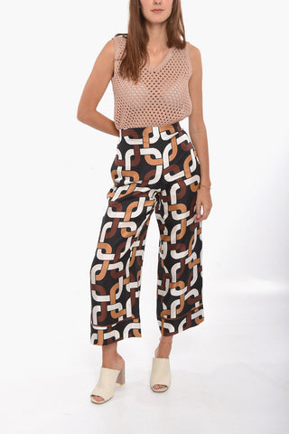 Wide Leg PAGE Trousers with Retró Print