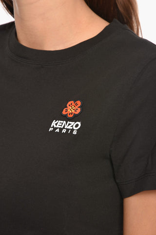 Crewneck T-shirt with Embroidered Logo