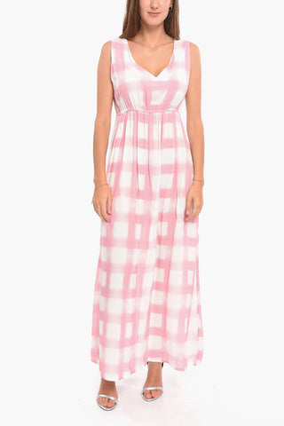 Pleated AMILIA Dress with Check Pattern