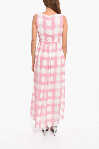 Pleated AMILIA Dress with Check Pattern