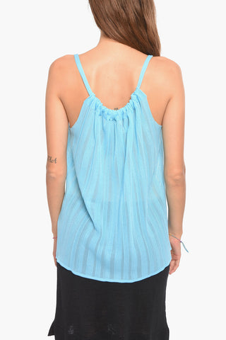 Strapless Top with Self-tie Detailing